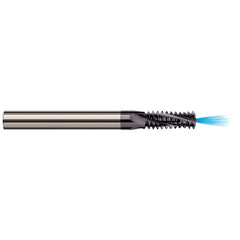 Harvey Tool - 1/4-28 Internal/External 28 TPI 3/16" Shank 3-Flute Solid Carbide Helical Flute Thread Mill - Exact Tool & Supply