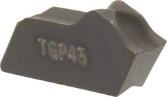 Seco - 150.103 14 TGP45 Grade, 0.122" Cutting Width, Carbide Cutoff Insert - 0° Neutral Lead Angle, 0.008" Cnr Rad, TiCN/Al2O3 Coated, Single End - Exact Tool & Supply
