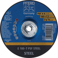 PFERD - Depressed-Center Wheels; Hole Thread Size: 5/8-11 ; Connector Type: Arbor ; Wheel Type Number: Type 27 ; Abrasive Material: Aluminum Oxide ; Maximum RPM: 8500.000 ; Grit: 24 - Exact Tool & Supply