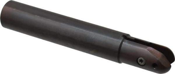 Minicut International - 1" Cut Diam, 0.642" Max Depth of Cut, 1" Shank Diam, 6" OAL, Indexable Ball Nose End Mill - 1-3/4" Head Length, Straight Shank, BNMI Toolholder, BNSI 1000 Insert - Exact Tool & Supply