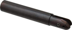 Minicut International - 1" Cut Diam, 0.642" Max Depth of Cut, 1" Shank Diam, 6" OAL, Indexable Ball Nose End Mill - 1-3/4" Head Length, Straight Shank, BNMI Toolholder, BNSI 1000 Insert - Exact Tool & Supply