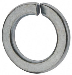 Value Collection - M18, 18.2mm ID, 29.4mm OD, 3.5mm Thick Split Lock Washer - Grade 8 Spring Steel, Zinc-Plated Finish, 18.2mm Min ID, 19mm Max ID - Exact Tool & Supply