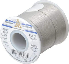 Value Collection - 0.0310 Inch Diameter, Alloy 60/40, Rosin Activated Solder - 1 Lb., 66 Core, 21 Gauge - Exact Tool & Supply