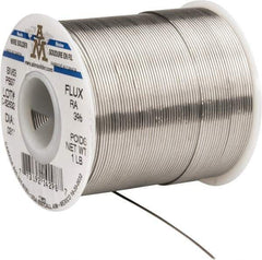 Value Collection - 0.0310 Inch Diameter, Alloy 63/37, Rosin Activated Solder - 1 Lb., 66 Core, 21 Gauge - Exact Tool & Supply