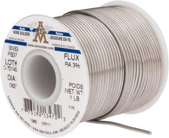Value Collection - 1/16 Inch Diameter, Alloy 63/37, Rosin Activated Solder - 1 Lb., 66 Core, 16 Gauge - Exact Tool & Supply