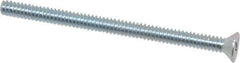 Value Collection - #6-32 UNC, 2" OAL Phillips Drive Machine Screw - Flat Head, Grade 2 Steel, Zinc-Plated Finish, Without Washer - Exact Tool & Supply