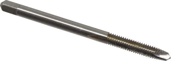 Kennametal - #6-40 UNF, 2 Flute, Bright Finish, High Speed Steel Spiral Point Tap - Plug Chamfer, Right Hand Thread, 2" OAL, 11/16" Thread Length, 0.141" Shank Diam, 2B/3B Class of Fit, Series 5301 - Exact Tool & Supply