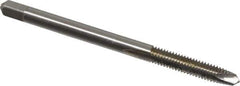 Kennametal - #6-40 UNF, 2 Flute, Bright Finish, High Speed Steel Spiral Point Tap - Plug Chamfer, Right Hand Thread, 2" OAL, 11/16" Thread Length, 0.141" Shank Diam, 2B/3B Class of Fit, Series 5301 - Exact Tool & Supply