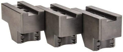 Schunk - 12" Max Chuck Diam Compatibility, Steel 1.5mm x 60° Serrated Hard Lathe Top Jaws - 21mm Groove Width, 50mm Wide x 2-1/2" High - Exact Tool & Supply