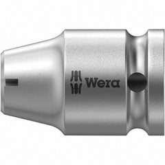 Wera - Socket Adapters & Universal Joints Type: Square-Drive to Hex Bit Adapter Female Size: 3/8 Socket Drive to 1/4 Hex - Exact Tool & Supply