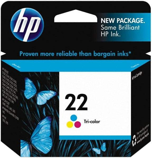 Hewlett-Packard - Cyan, Magenta & Yellow Ink Cartridge - Use with HP Deskjet D2230, D2345, D2360, D2430, D2445, D2460, F340, F380, F2140, F2180, F2240 - Exact Tool & Supply