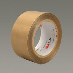 3M - Glass Cloth Tape; Width (Inch): 2 ; Material Type: PTFE ; Color: Light Brown ; Adhesive Material: Silicone ; Length (yd): 36.00 ; Thickness (mil): 5.3000 - Exact Tool & Supply