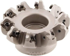 Iscar - 3" Cut Diam, 1" Arbor Hole, 0.138" Max Depth of Cut, 45° Indexable Chamfer & Angle Face Mill - 10 Inserts, ONHU 0505\xB6OXMT 0507\xB6S845 SN.U 1305 Insert, Right Hand Cut, 10 Flutes, Series Helido - Exact Tool & Supply