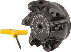 Kennametal - 5" Cut Diam, 12.7mm Max Depth, 1-1/2" Arbor Hole, 6 Inserts, RCGT 86... Insert Style, Indexable Copy Face Mill - BMD500 Cutter Style, 9,000 Max RPM, 2-1/2 High, Series KSRM - Exact Tool & Supply