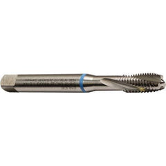 Emuge - M10x1.25 Metric Fine 3 Flute 6H Bottoming Spiral Flute Tap - Cobalt, Bright Finish, 2-15/16" OAL, Right Hand Flute, Right Hand Thread, Series Rekord D - Exact Tool & Supply