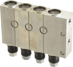 LDI Industries - 0.16 cc Output per Cycle, 4 Outlet Central Lubrication System Air-Operated Pump - 1" Wide x 4-3/64" High, Oil/Grease, 1/8-27 Outlet Thread, NPTF - Exact Tool & Supply