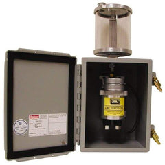 LDI Industries - 1 Quart Reservoir Capacity, 0.16 cc Output per Cycle, 4 Outlet Box-Mounted Central Lubrication System Electric Pump - 120 Volt, Oil, 1/8-27 Outlet Thread, NPTF - Exact Tool & Supply