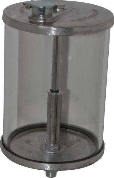 LDI Industries - 1 Outlet, Polymer Bowl, 1.89 L No Flow Control Oil Reservoir - 5/8-18 UNF Outlet, 5-1/2" Diam x 10-3/16" High, 60°C Max - Exact Tool & Supply