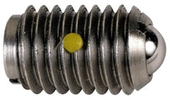 TE-CO - 8-32, 0.093" Ball Diam, 11/32" Body Length, 0.025" Max Ball Reach, Threaded Ball Plunger - Exact Tool & Supply