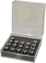 Kennametal - 17 Piece, 1/8" to 3/8" Capacity, Double Angle Collet Set - Series DA200 - Exact Tool & Supply