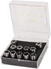 Kennametal - 11 Piece, 1/4" to 9/16" Capacity, Double Angle Collet Set - Series DA100 - Exact Tool & Supply