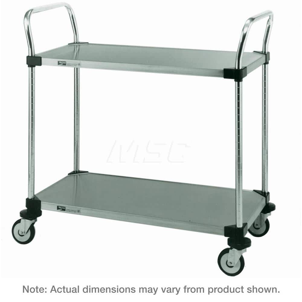 Metro - Carts; Type: Utility ; Load Capacity (Lb.): 375.000 ; Number of Shelves: 2 ; Width (Inch): 24 ; Length (Inch): 36 ; Height (Inch): 39 - Exact Tool & Supply