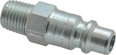 Parker - 1/4-18 Male NPT Industrial Pneumatic Hose Connector - Steel, 3/8" Body Diam - Exact Tool & Supply