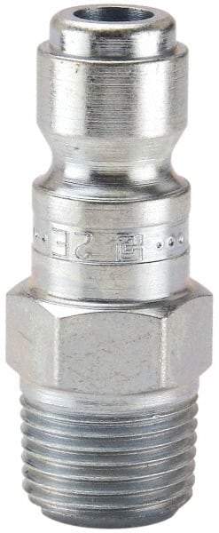 Parker - 3/4-14 Male NPT Tru-Flate Automotive Pneumatic Hose Connector - Steel, 1/2" Body Diam - Exact Tool & Supply