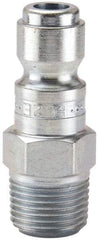 Parker - 3/4-14 Male NPT Tru-Flate Automotive Pneumatic Hose Connector - Steel, 1/2" Body Diam - Exact Tool & Supply