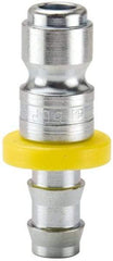 Parker - Push-Lok Hose Barb Tru-Flate Automotive Pneumatic Hose Connector - Steel, 1/2" Body Diam, 3/8" Hose ID - Exact Tool & Supply