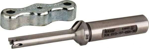Iscar - 0.315 to 0.331" Diam, 5xD, 1.57" Max Depth, 1/2" Shank Diam, Replaceable Tip Drill - IDI Insert, 8 Seat Size, DCM Toolholder, Series ChamDrill - Exact Tool & Supply