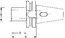 Kennametal - BT40 Outside Taper, 3MT Inside Taper, BT to Morse Taper Adapter - 70mm Projection, 39.88mm Nose Diam, 135.4mm OAL - Exact Tool & Supply