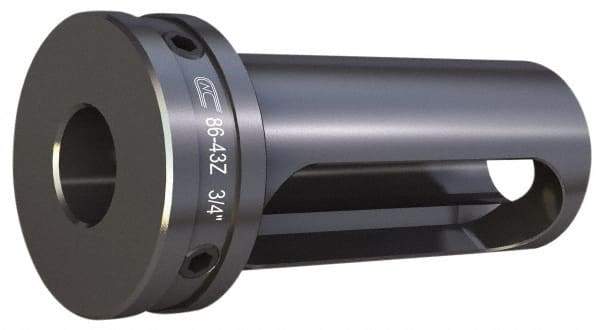 Global CNC Industries - 1" ID, 1-3/4" OD, 3-1/2" Length Under Head, Type Z Lathe Tool Holder Bushing - 3/4" Head Thickness, 3-1/8" Slot Length - Exact Tool & Supply