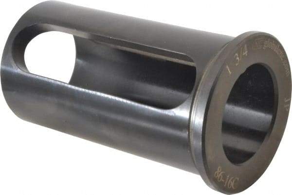 Global CNC Industries - 1-3/4" ID, 2-1/2" OD, 4-1/2" Length Under Head, Type C Lathe Tool Holder Bushing - 4-1/8" Slot Length - Exact Tool & Supply