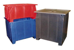 Bayhead Products - 47" Long x 42" Wide x 48" High Polyethylene Pallet Bulk Container Stackable, 4-Way Fork Entry - 1,200 Lb. Load Capacity - Exact Tool & Supply