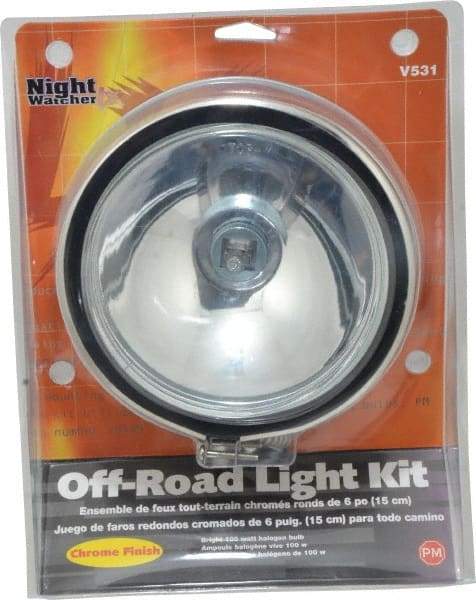 Peterson - 100 Watt Clear Automotive Auxilary Light - Steel, 4.6 Amp, 12 V - Exact Tool & Supply