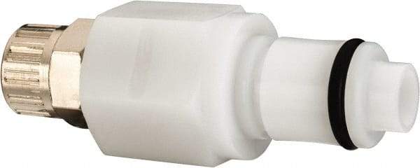CPC Colder Products - 1/4" OD, Acetal Push-to-Connect Male Connector - 120 Max psi, White - Exact Tool & Supply
