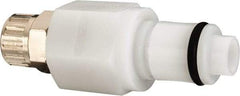 CPC Colder Products - 1/4" OD, Acetal Push-to-Connect Male Connector - 120 Max psi, White - Exact Tool & Supply