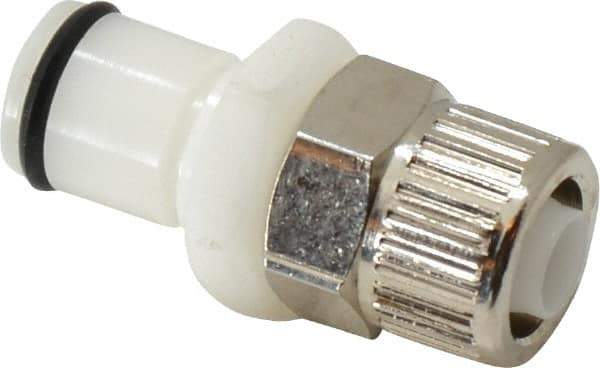 CPC Colder Products - 3/8" OD, Acetal Push-to-Connect Male Connector - 120 Max psi, White - Exact Tool & Supply