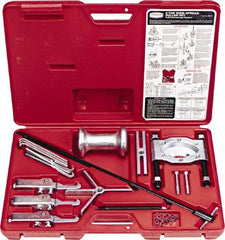 Proto - 18 Piece, 8" Spread, Wide Puller Set - 3 Jaws, 7" Reach - Exact Tool & Supply