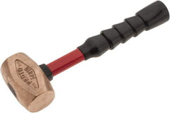 Proto - 3-3/4 Lb Head Brass Hammer - 12" OAL, Fiberglass Handle - Exact Tool & Supply