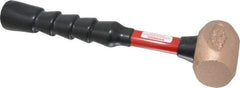 Proto - 2-5/8 Lb Head Brass Hammer - 12" OAL, Fiberglass Handle - Exact Tool & Supply