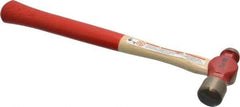 Proto - 1/4 Lb Head Ball Pein Hammer - Wood Handle with Red Laquer Grip, 11" OAL - Exact Tool & Supply