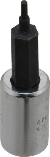 Proto - 1/4" Drive, 1/16" Hex Bit Socket - 1-7/8" OAL, 1" Bit Length - Exact Tool & Supply