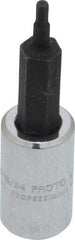 Proto - 1/4" Drive, 5/64" Hex Bit Socket - 1-7/8" OAL, 1" Bit Length - Exact Tool & Supply