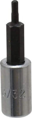 Proto - 1/4" Drive, 3/32" Hex Bit Socket - 1-7/8" OAL, 1" Bit Length - Exact Tool & Supply