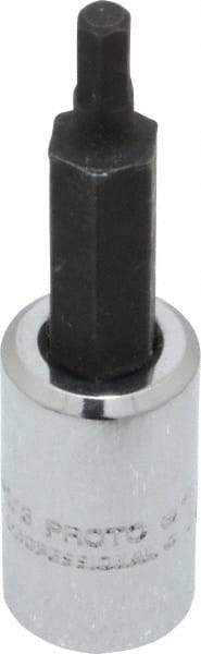 Proto - 1/4" Drive, 1/8" Hex Bit Socket - 1-7/8" OAL, 1" Bit Length - Exact Tool & Supply
