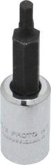 Proto - 1/4" Drive, 1/8" Hex Bit Socket - 1-7/8" OAL, 1" Bit Length - Exact Tool & Supply