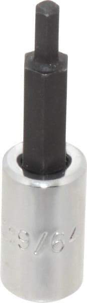 Proto - 1/4" Drive, 9/64" Hex Bit Socket - 1-7/8" OAL, 1" Bit Length - Exact Tool & Supply