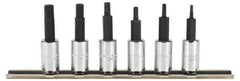 Proto - 6 Piece 1/4" Drive Metric Hex Bit Socket Set - 2 to 6mm Hex - Exact Tool & Supply